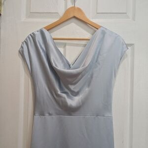 Amsale Ice Bridesmaid Marie Dress With Cowl Neck